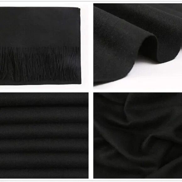 New Women's Scarf Shawls and Wraps Black - Picture 6 of 7